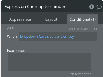 Conditional set expression to empty