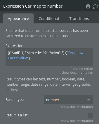 expression properties